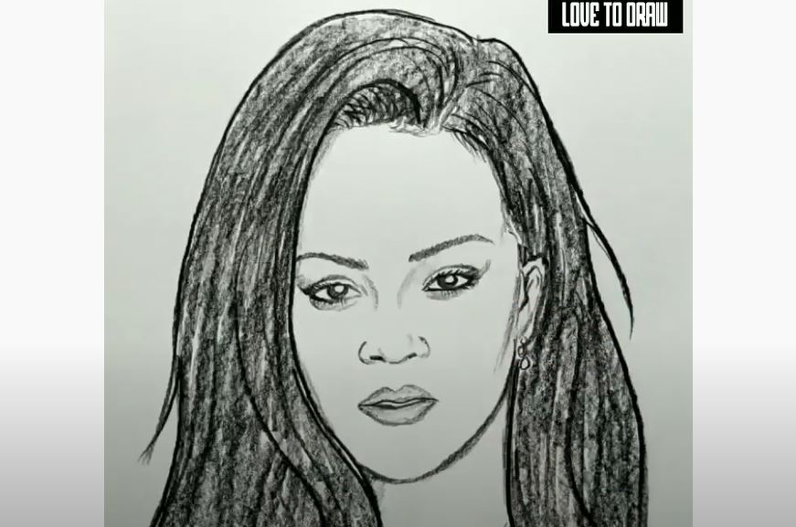 How To Draw Rihanna Step by Step