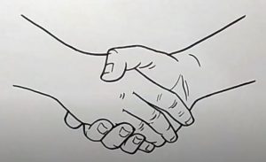 How To Draw Shaking Hands