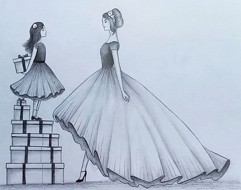 How to draw Mother’s Day with pencil Step by Step || Video Tutorial