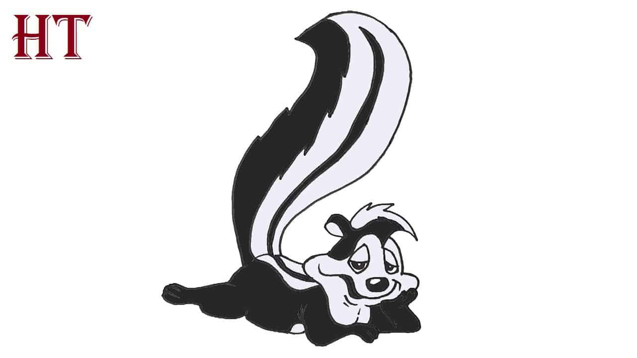 How To Draw Pepe Le Pew easy || Cartoon Squirrel Drawing