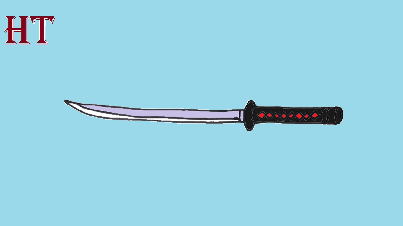 How To Draw A Samurai Sword Step by Step