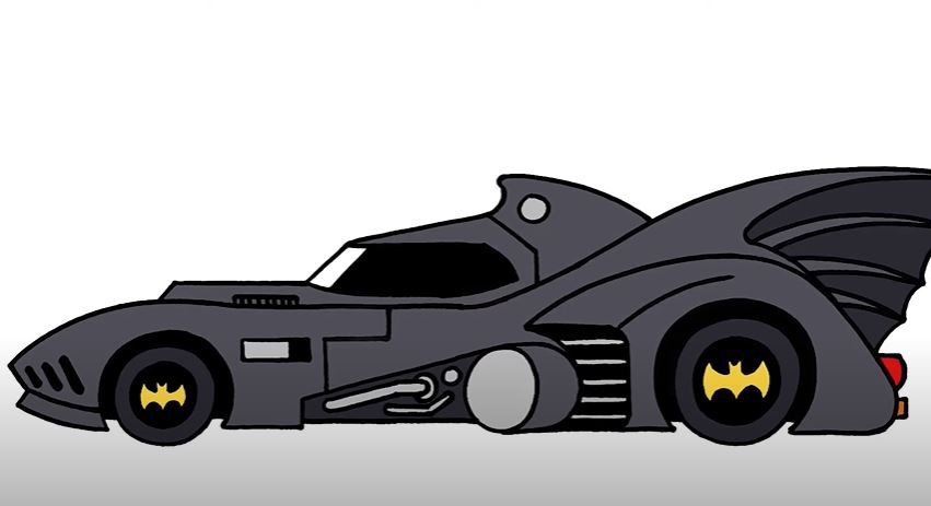 How To Draw The Batmobile Step by Step