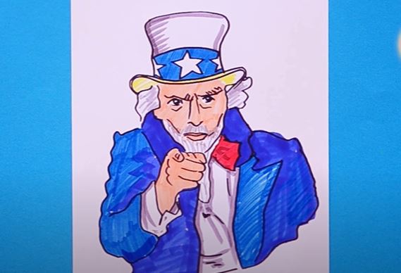 How To Draw Uncle Sam Step by Step