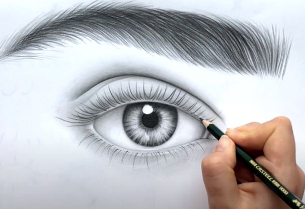 How to Draw Eyelashes with Pencil Step by Step