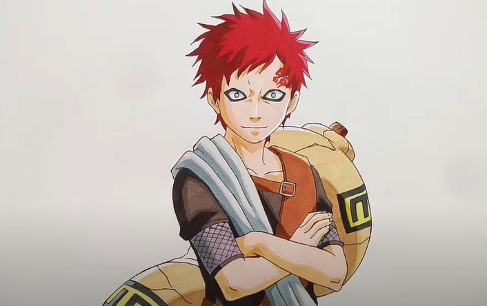 How to Draw Gaara from Naruto Step by Step