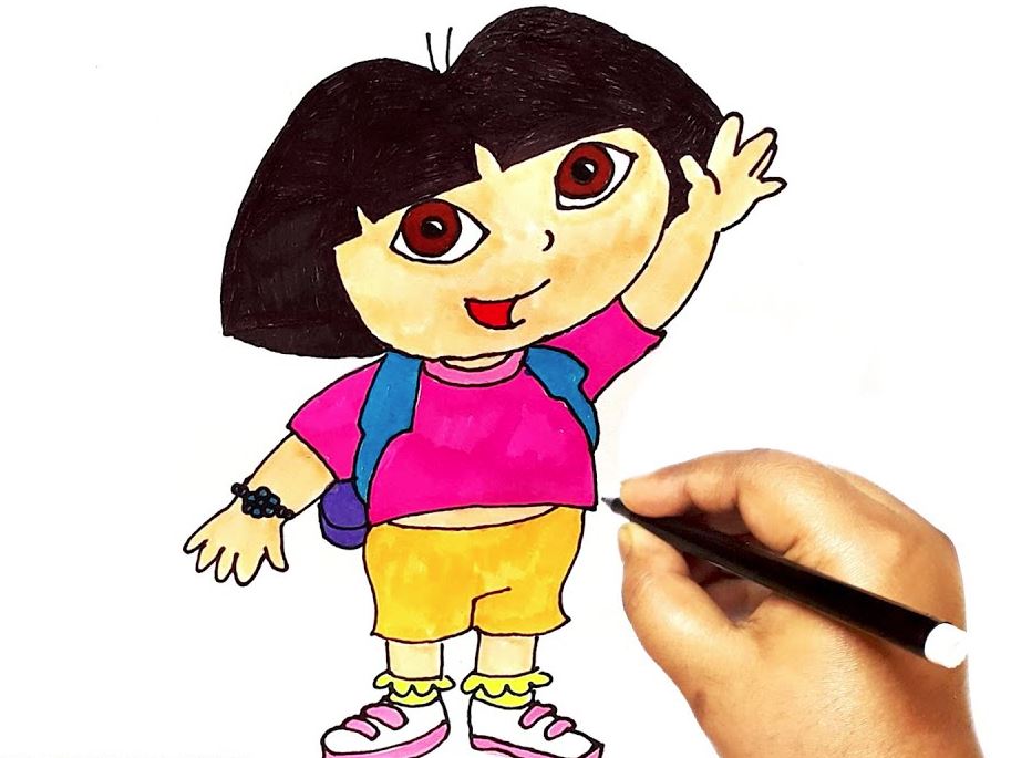 How to Draw Dora Buji Step by Step