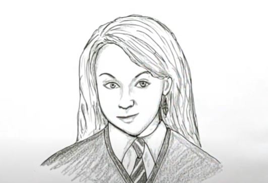 How to Draw Luna Lovegood from Harry Potter