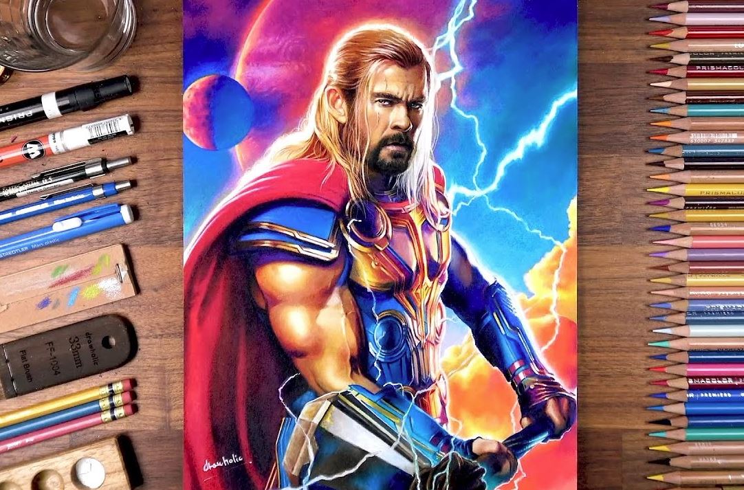 How to draw Thor Odinson Realistic with Pencil