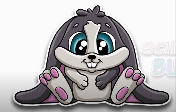 Cartoon Bunny Drawing Step by Step || Schnuffel Bunny