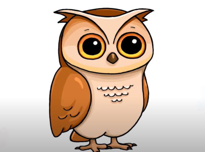 Easy Owl Drawing for Kids Step by Step