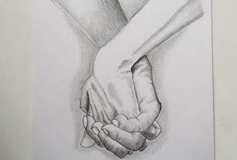 Holding Hands Drawing Step by Step Tutorial
