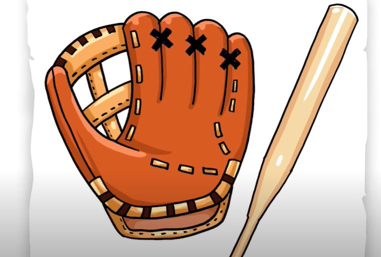 How To Draw A Baseball Glove Step by Step