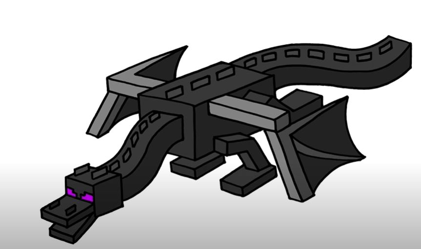 How To Draw Ender Dragon Step by Step