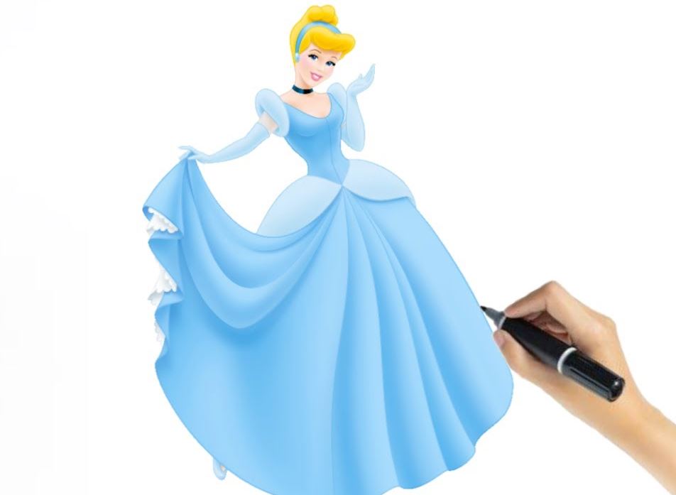 Princess Cinderella Drawing Easy Step by Step