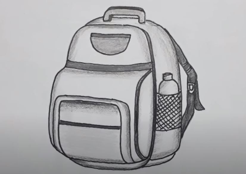 Backpack Drawing Step by Step Tutorial