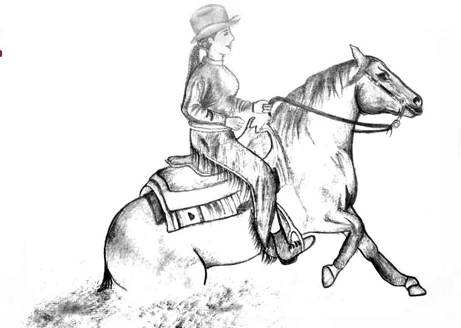 Girl and Horse Drawing Step by Step