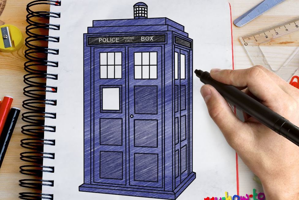 How To Draw The Tardis Step by Step