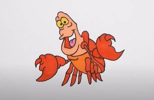 How to Draw Sebastian from The Little Mermaid