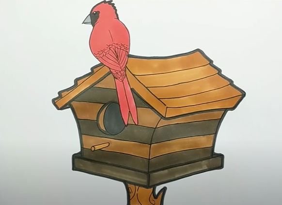 How to Draw a Birdhouse Step by Step