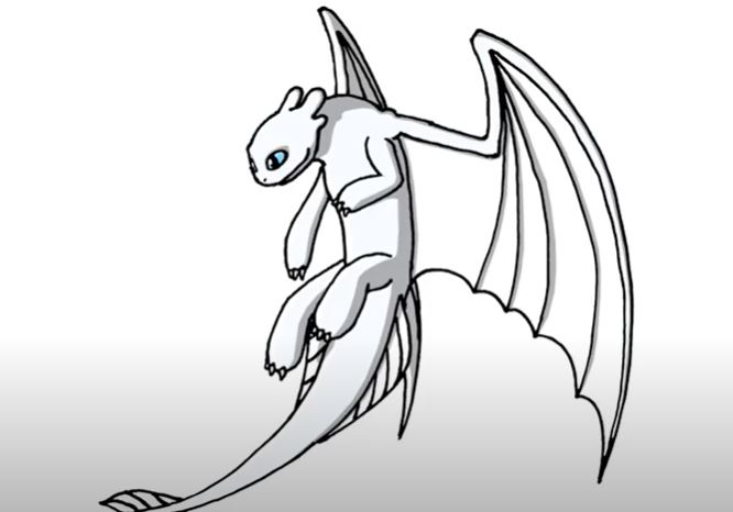 How To Draw Light Fury || Dragon
