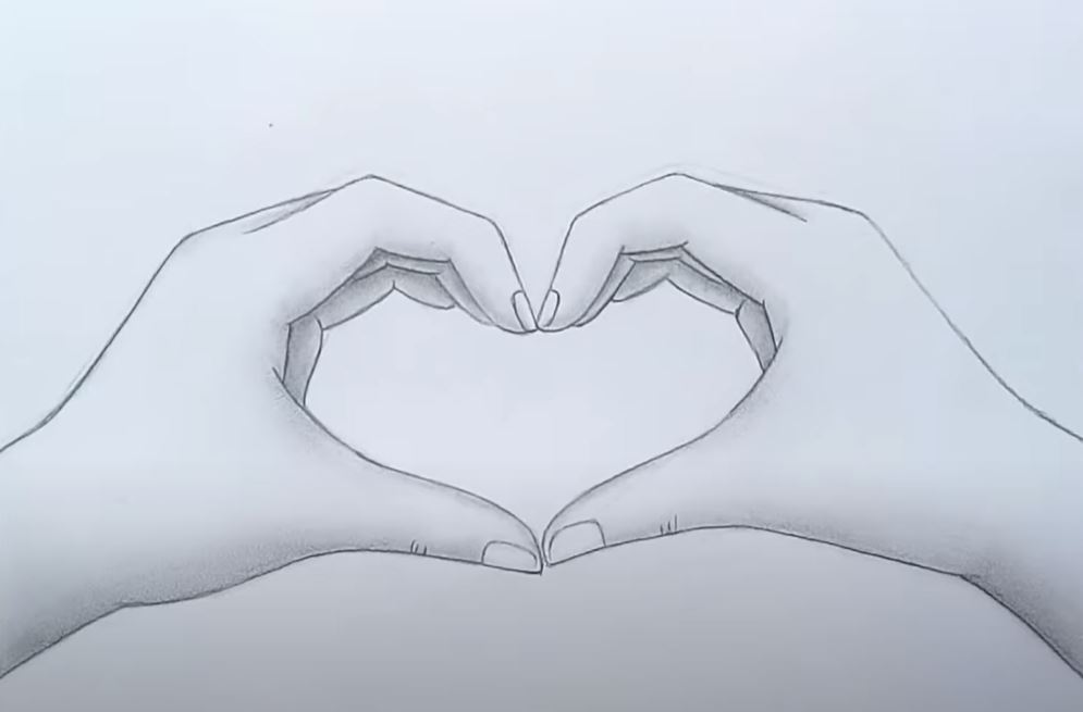 How to Draw Heart Hands Step by Step