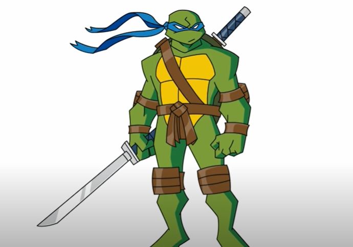 How to Draw Leonardo from Teenage Mutant Ninja Turtles