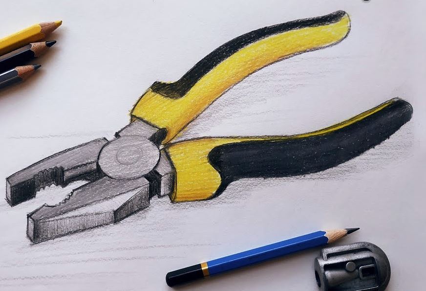 How to Draw Pliers Easy for Beginners
