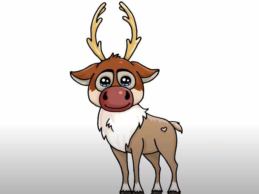 How to Draw Sven from Frozen Step by Step