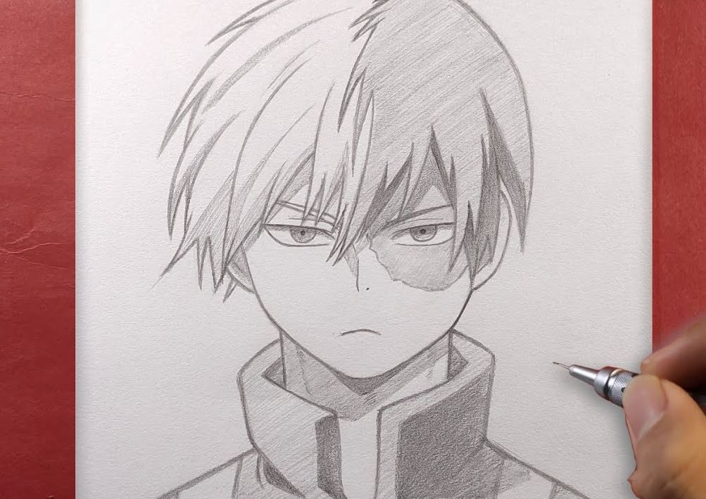Todoroki Drawing Step by Step Tutorial