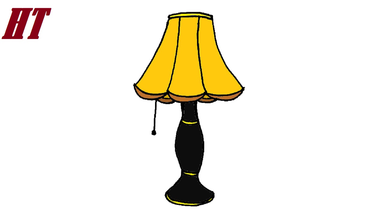 Lamp Drawing easy Step by Step