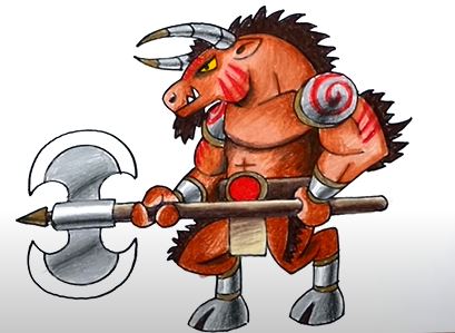 How To Draw Minotaur Step by Step