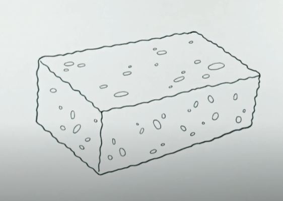 How to draw A Sponge Step by Step