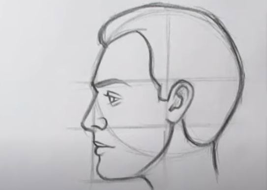 How to Draw a Face Looking to the Side