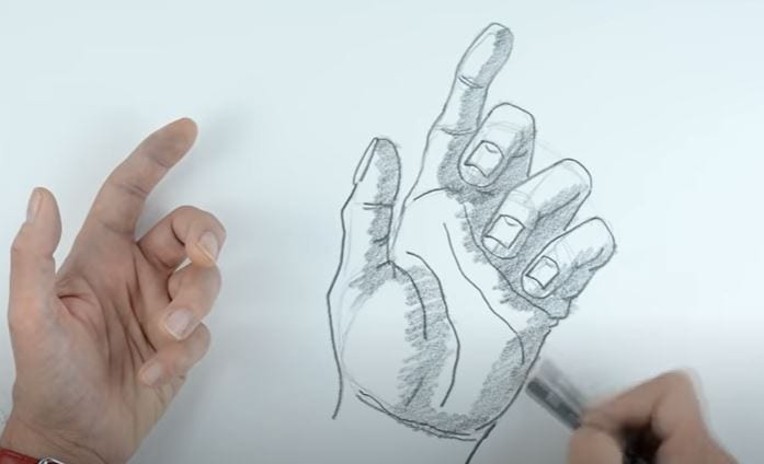 How to Draw a Pointing Finger Step by Step