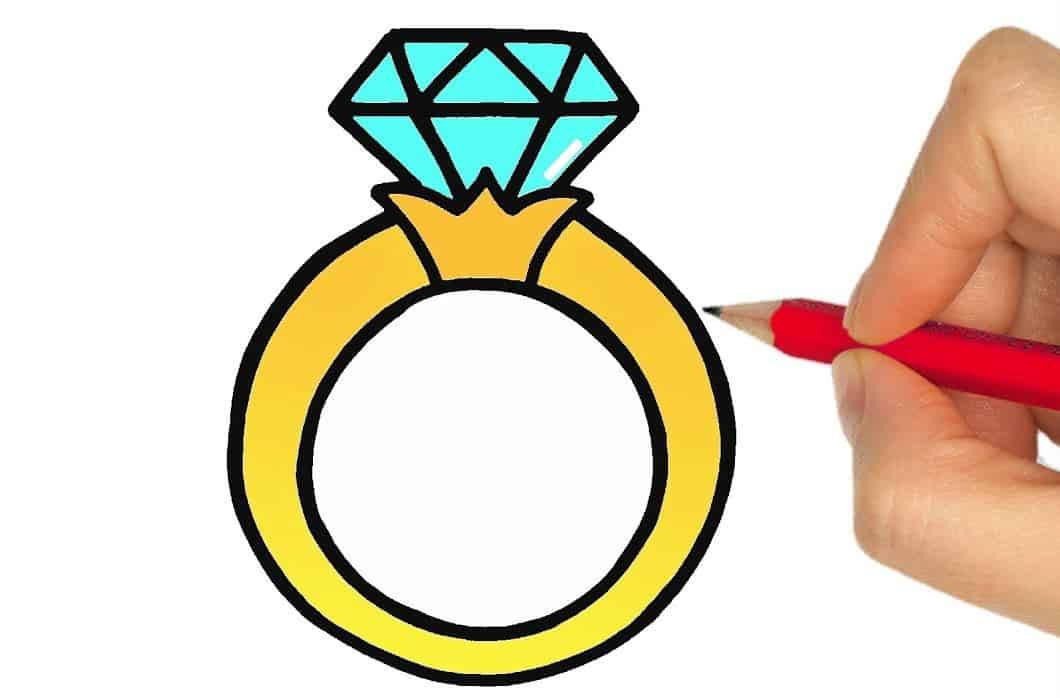 How to Draw a Wedding Ring Step by Step