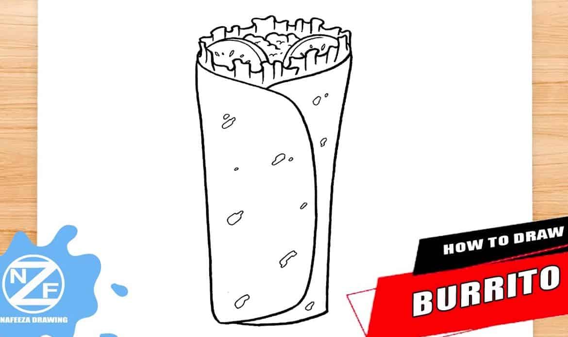 How to Draw a Burrito Step by Step