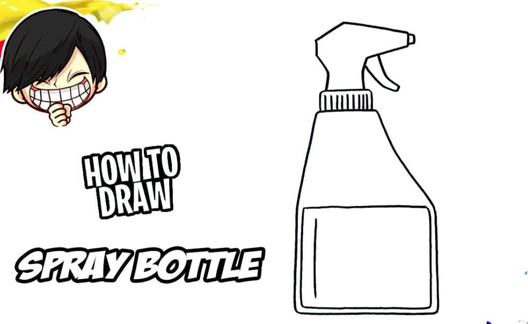 How to Draw a Spray Bottle Step by Step