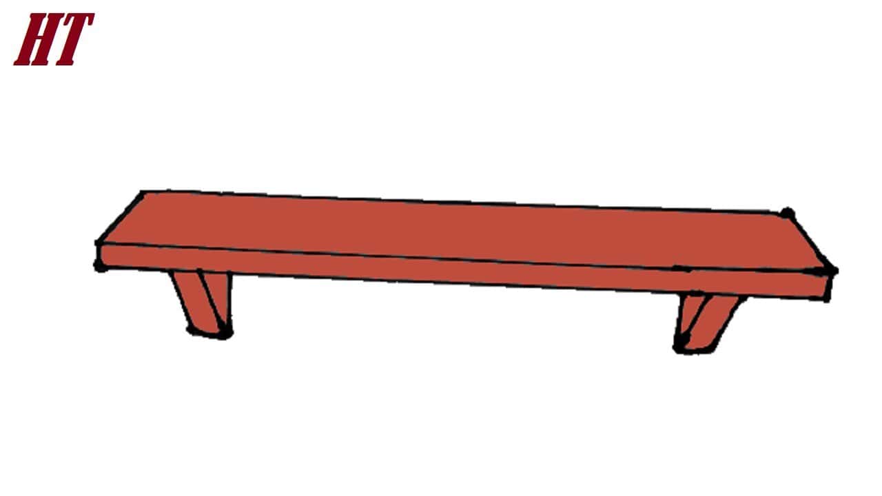 How To Draw A Shelf Step by Step