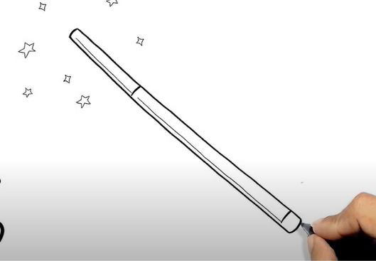 How to Draw a Magic Wand Step by Step