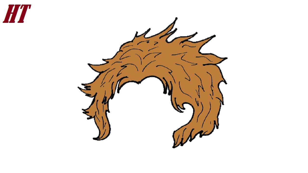 How to draw Fluffy Hair Step by Step