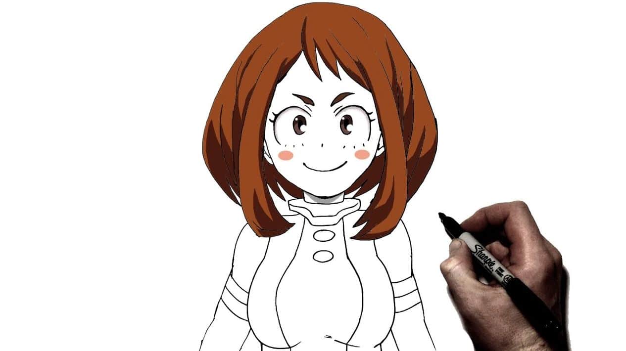 How to Draw Uraraka Step by Step