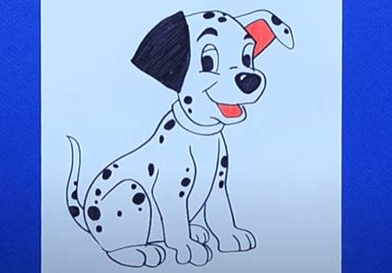 How to Draw a Dalmation Dog – Cartoon Puppy Drawing