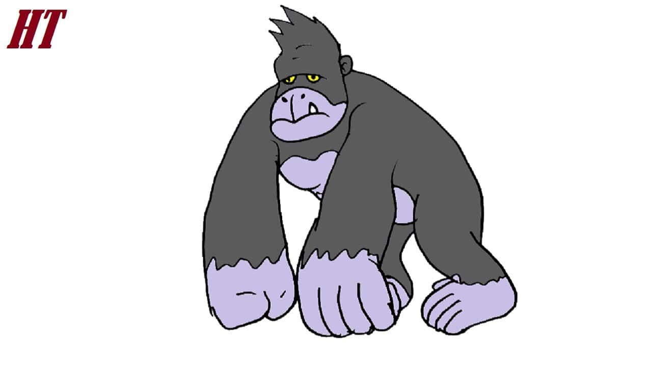 How to Draw an Ape – Cartoon Gorilla