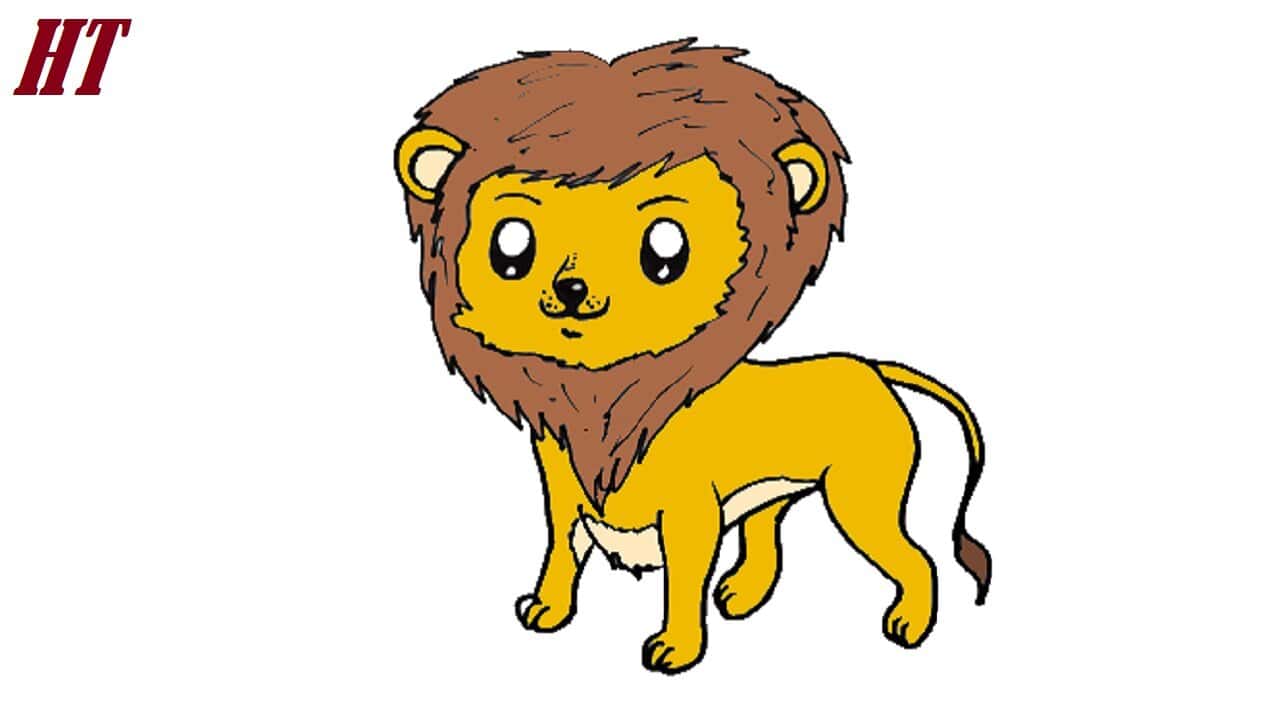 How to draw an easy Lion Step by Step