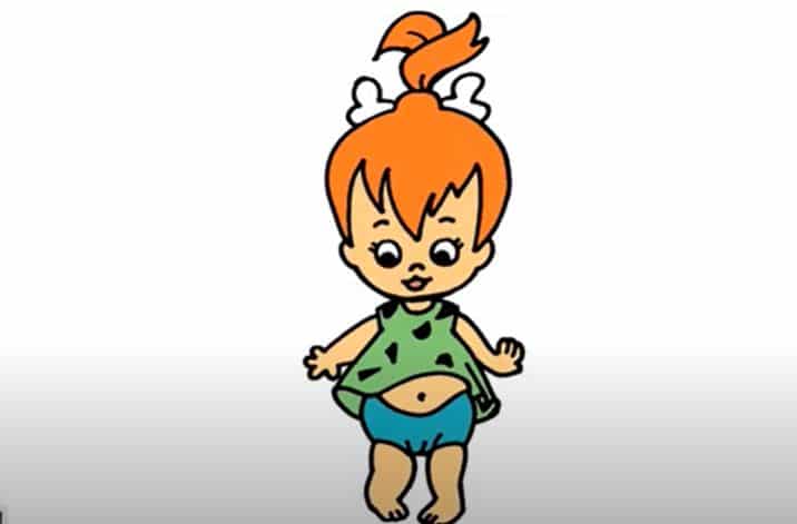How to Draw Pebbles Flintstone from The Flintstones