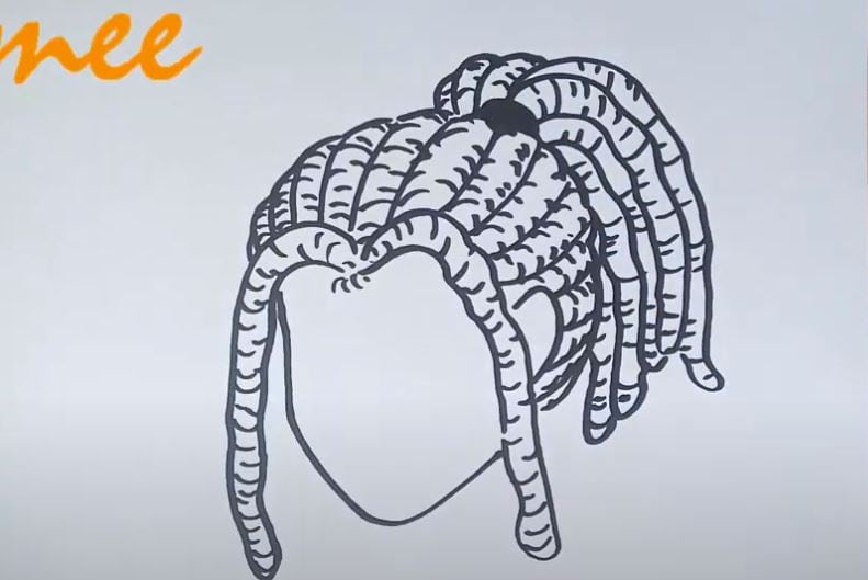 How to draw Dreadlocks Hair Step by Step