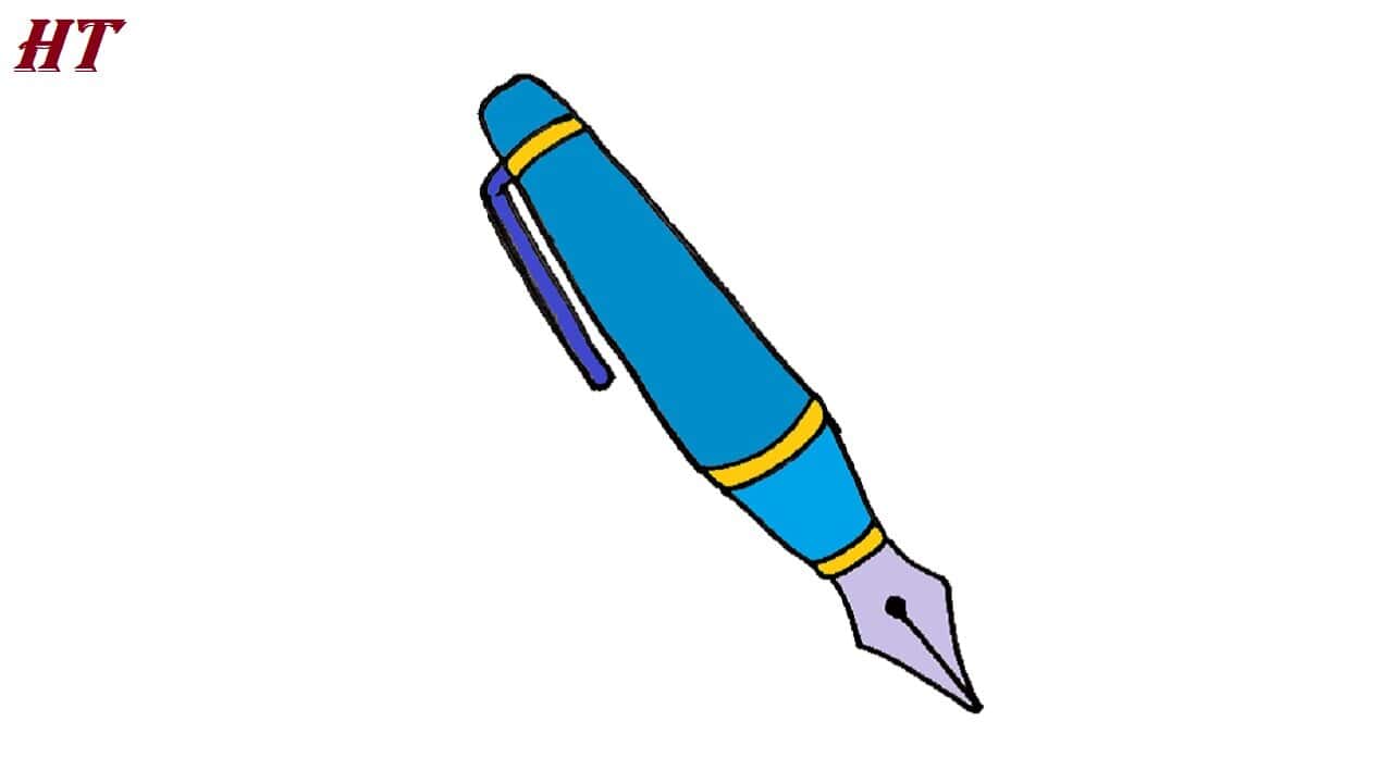How to draw a Ink pen Step by Step