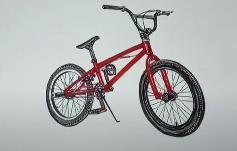 How to Draw a BMX Bike Step by Step