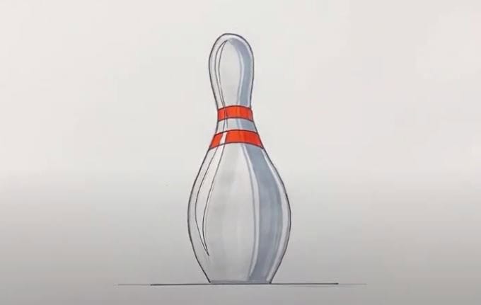 How to Draw a Bowling Pin Step by Step
