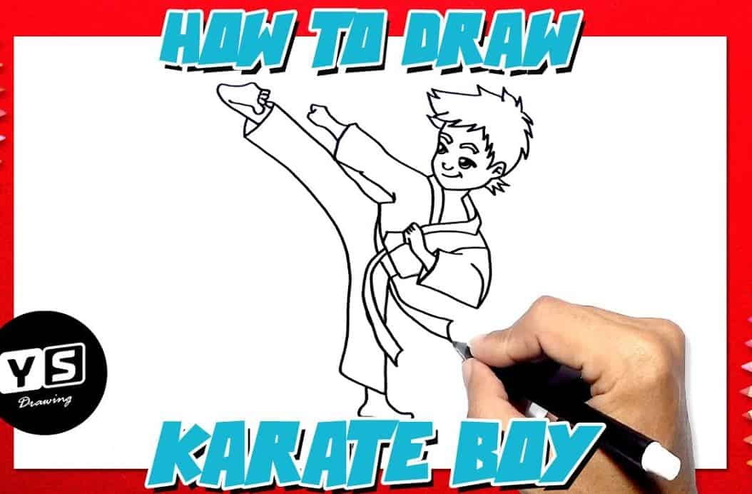 How to draw Karate Step by Step